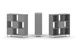 Стайл Проджект Набор стеллажа одностороннего, 3 яруса SN.NS-331 Серый Пепел/Металл Белый 1121*400*12 - Фото предпросмотра