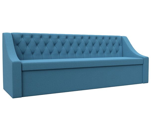 Диван кухонный прямой Мерлин Рогожка голубой - Вид 1