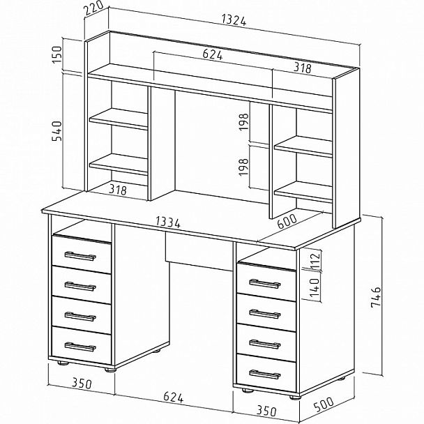 Стол письменный Остин-14 - Вид 2