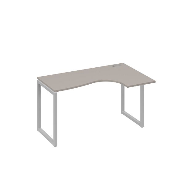 Стол эргономичный правый "Классика" на металлокаркасе QUATTRO A4 А4 Б4 034 БП мокко премиум / металлокаркас серый - Вид 1