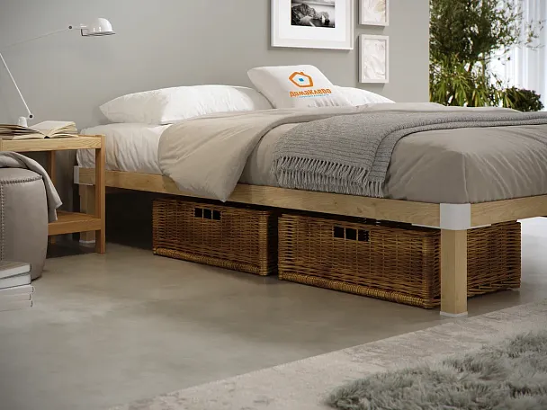 Кровать - подиум деревянная Канапе 2 800х2000, береза, цвет натуральный - Вид 4