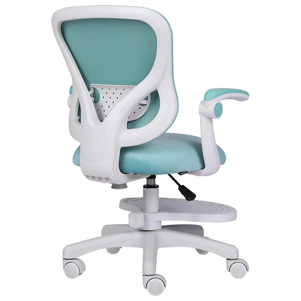 Кресло детское с подставкой для ног BRABIX "Sky MG-206", велюр, голубое, 533155 - Вид 7