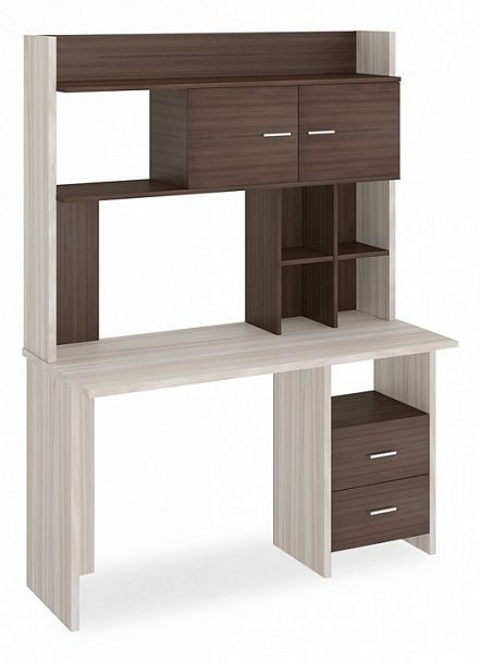 Стол компьютерный Домино Lite СКЛ-Прям130Р+НКЛХ-130 Карамель/Шамони - Вид 1