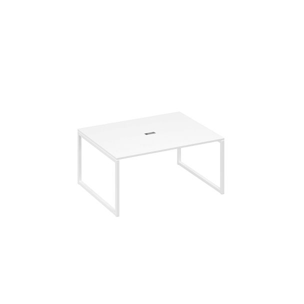 Стол 160 на опорах QUATTRO для переговоров A4 А4 Б4 133 БП белый премиум / металлокаркас белый - Вид 1