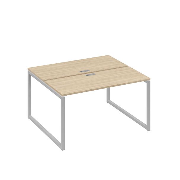 Станция (2х140) офисная с металлокаркасом QUATTRO A4 А4 Б4 171 БП дуб скандинавский / металлокаркас серый - Вид 1