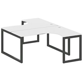 Metal System Quattro Р. ст. криволинейная на О-образном м/к 50БО.РАС-СА-2.4 Белый/Антрацит металл 1600*2435*750 - Фото предпросмотра