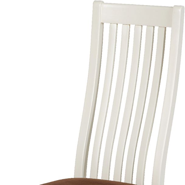 Комплект деревянных стульев с мягким сиденьем Альбен Слоновая кость/Коричневый велюр, 4 шт. - Вид 6