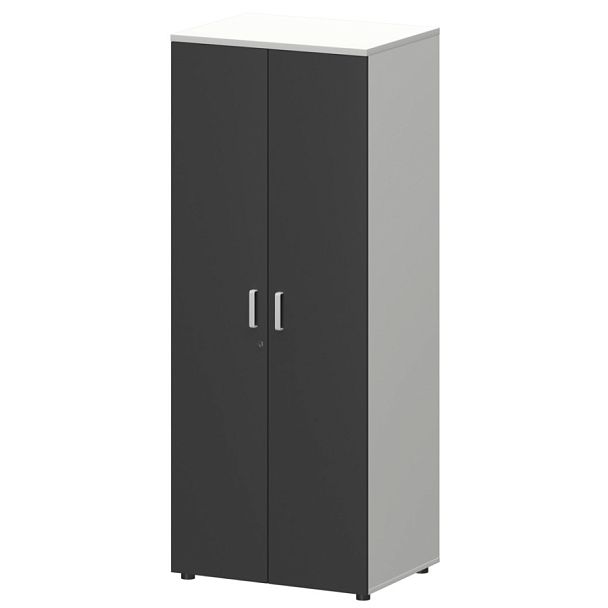 Шкаф для одежды СМШ-58-6ШД Тип1 Белый/Графит 792x594x1990 Смарт - Вид 1