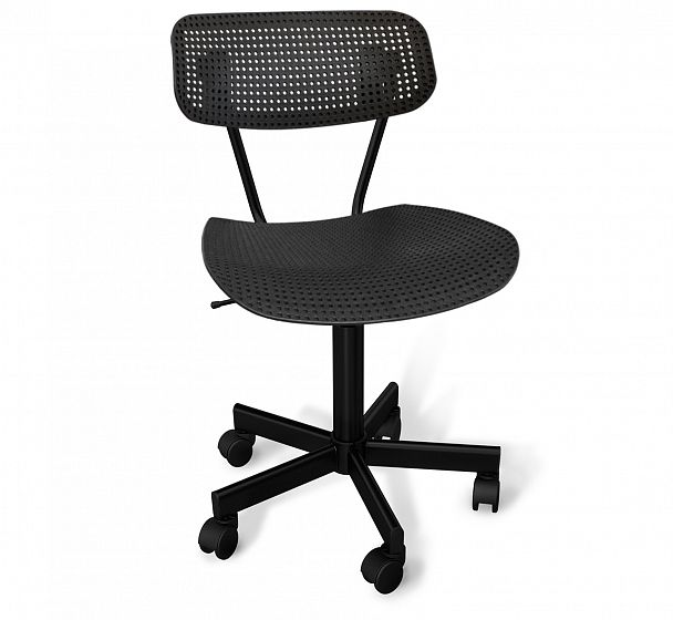 Стул подъемно-поворотный Sheffilton SHT-S85/S121М черный/черный муар - Вид 1