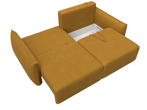 Диван прямой Лига-051 НПБ Велюр желтый - Вид 8
