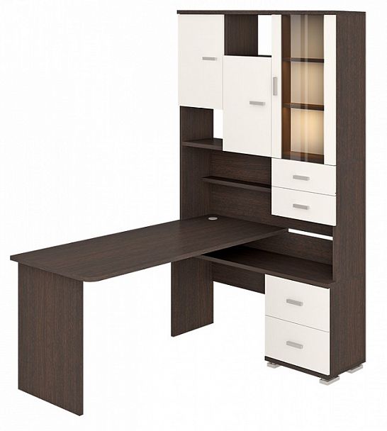 Стол компьютерный Домино СР-620/160 Белый/Венге правый - Вид 2