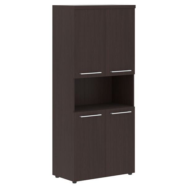 Шкаф с 2-мя комплектами глухих малых дверей и топом AHC 85.4 Венге Магия 850х456х1969 ALTO - Вид 1