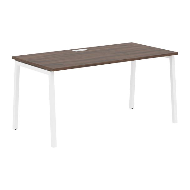 Стол прямой ELST 1580 Дуб Денвер тёмный/Белый 1560х800х750 EDIS - Вид 1