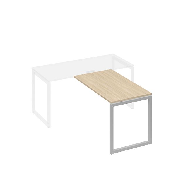 Брифинг-приставка на металлокаркасе QUATTRO A4 А4 Б4 074 БП дуб скандинавский / металлокаркас серый - Вид 1