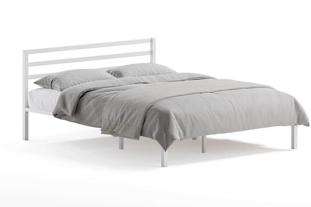 Кровать металлическая Сталь 1800*2000, цвет белый - Вид 1
