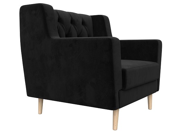 Кресло Брайтон Люкс (полностью велюр черный) - Вид 3