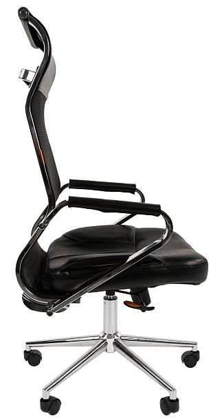 Кресло CHAIRMAN 700, экокожа/сетчатый акрил, черный - Вид 3