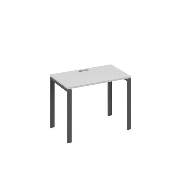 Стол письменный на металлокаркасе UNO A4 А4 Б1 002 БП серый / металлокаркас антрацит - Вид 1