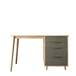 Стол рабочий Line одной тумбой R23/browngrey - Фото предпросмотра