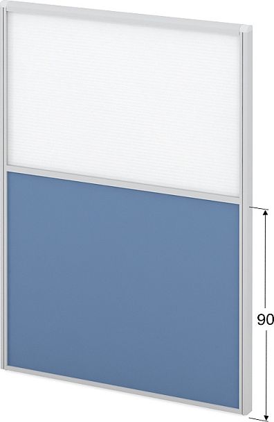 Модуль комбинированный "Мобильные офисные перегородки «Логика»"  ПК-ЛГ-МДК167х120/90П/Д-В1-536 голубой - Вид 1