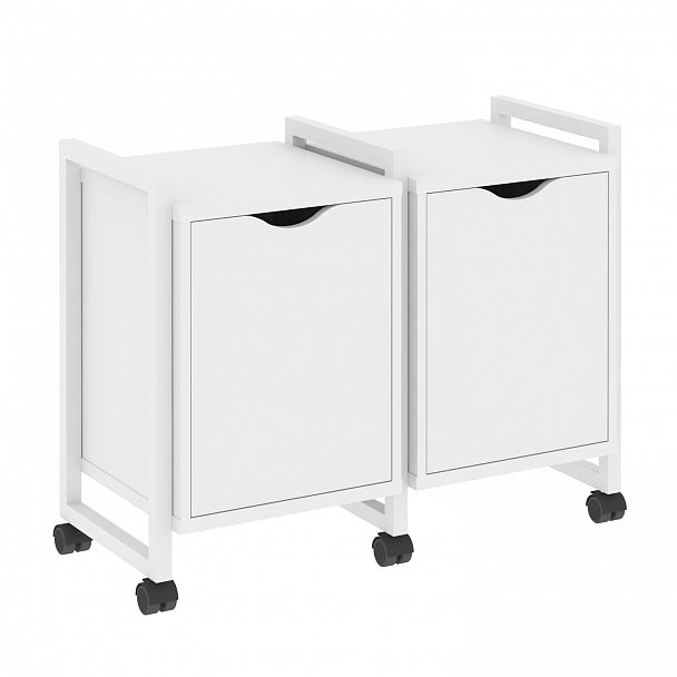 Тумба на колесах наборная "Loft" VR.L-TN-2.K белый бриллиант/белый - Вид 1