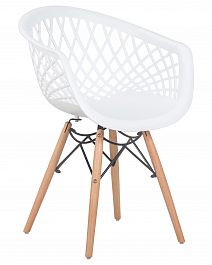Стул обеденный DOBRIN SAMWELL (ножки светлый бук, цвет белый (W-02)) - Фото предпросмотра