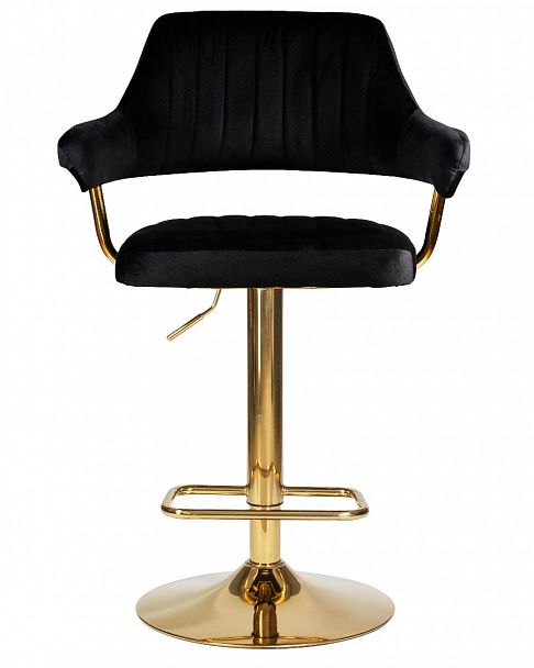 Стул барный DOBRIN CHARLY GOLD (черный велюр (MJ9-101)) - Вид 6