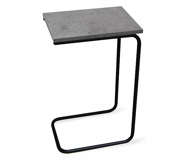 Столик придиванный Sheffilton SHT-CT9 бетон чикаго светлый/черный муар - Вид 1