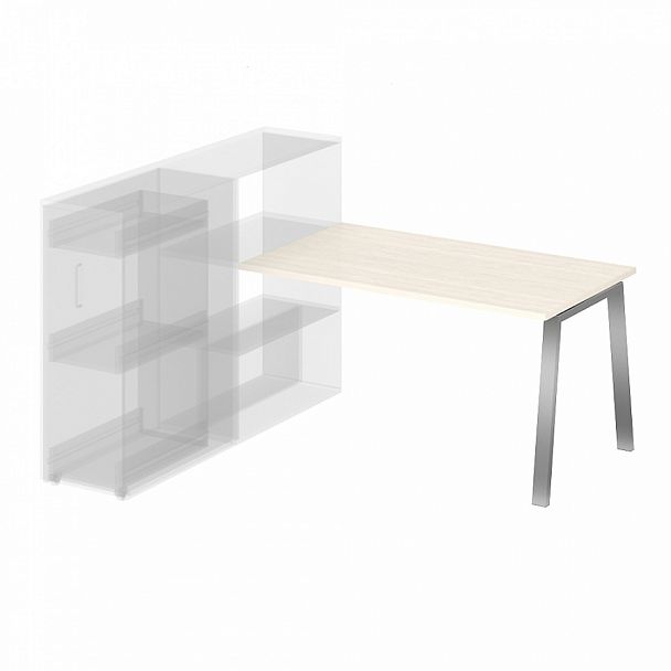 Стол приставной на металлокаркасе "Приставные столы" ПК-ТНП-СТП134Х80/МКА-В2-1048 дуб альпийский - Вид 1