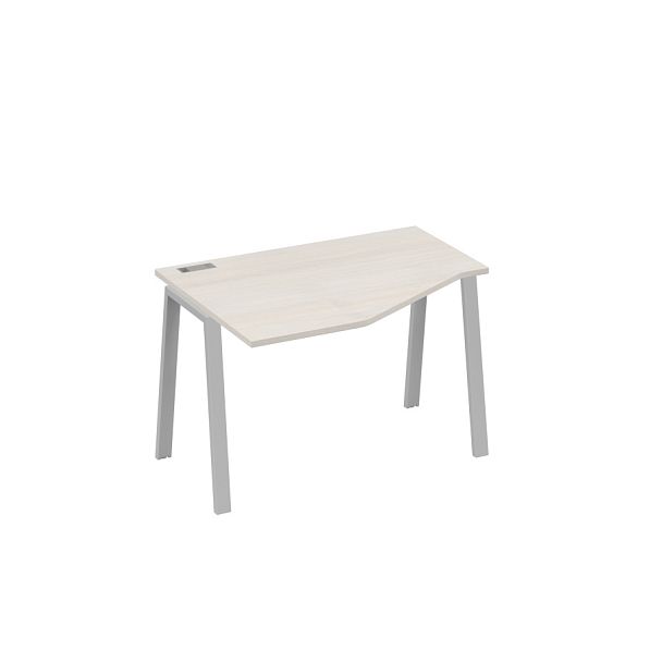 Стол эргономичный левый "Техно" на металлокаркасе TRE A4 А4 Б3 051 БП дуб / металлокаркас серый - Вид 1