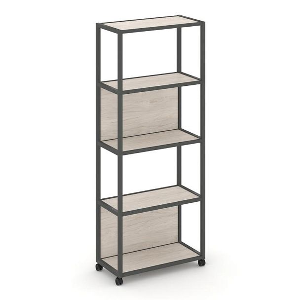 Shelf Mobile Стеллаж 5 уровней 1 секция VR.LT-STK-505.06 Денвер Светлый/Металл Антрацит 600*400*2000 - Вид 1