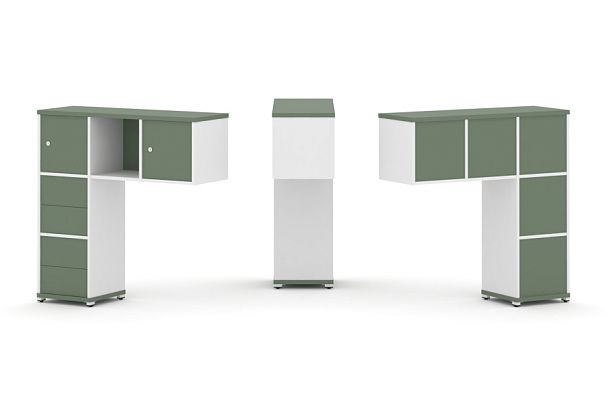 Concept Надставка низкая CN.ONN-004 Кобо/Белый Бриллиант/Металл Белый 1099*365*1130 - Вид 1