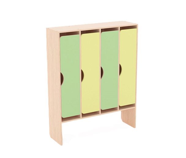 Шкаф детский 4-секционный для одежды ручки радиус ШЛД-012 - Вид 1