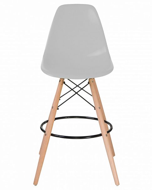 Стул барный DOBRIN DSW BAR (ножки светлый бук, цвет сиденья светло-серый (GR-01)) - Вид 4