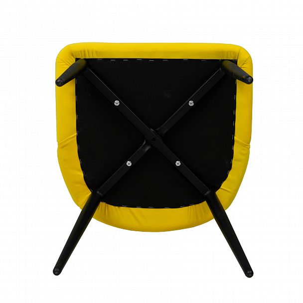 Стул Игнис, ножки черные, велюр желтый - Вид 8