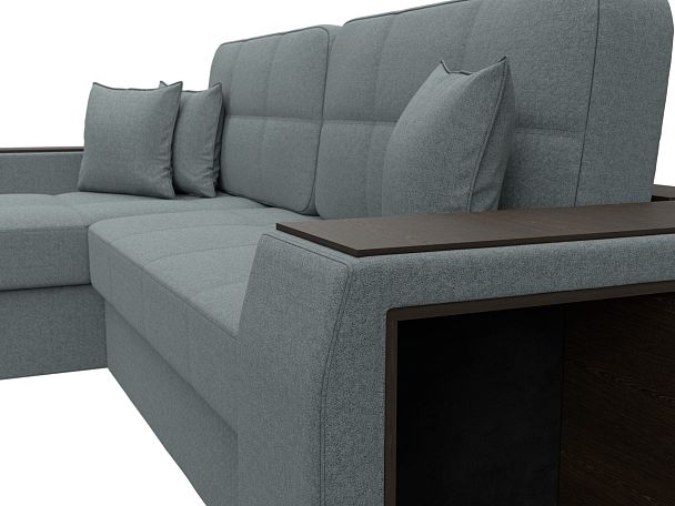 Диван угловой Брюссель левый угол Рогожка серый - Вид 4