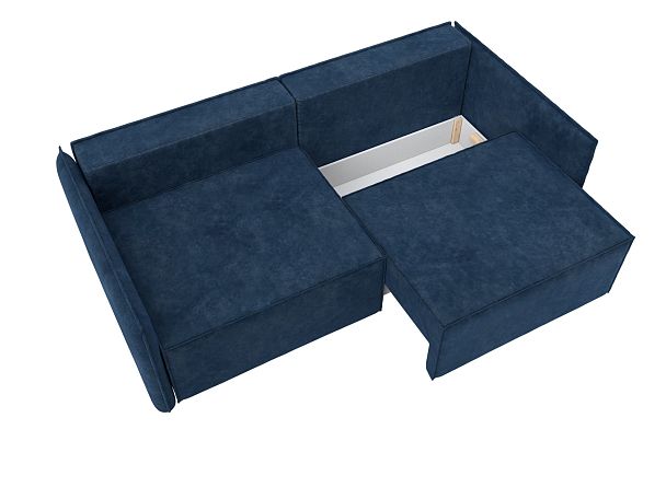 Диван прямой Либерти Велюр синий - Вид 7