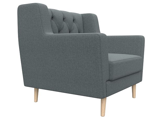 Кресло Брайтон Люкс Рогожка серый - Вид 3