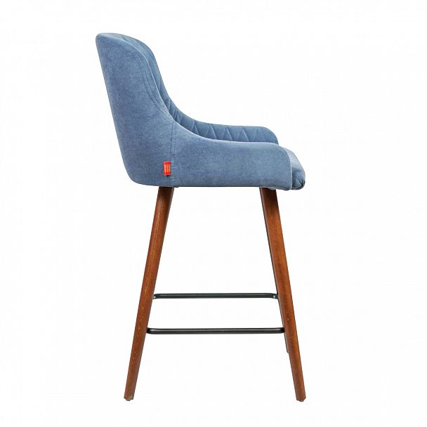 Полубарный стул Mint, голубой велюр - Вид 3