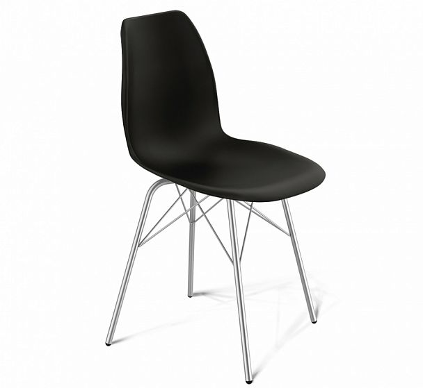 Стул Sheffilton SHT-ST29/S64 на металлокаркасе черный/хром лак - Вид 1