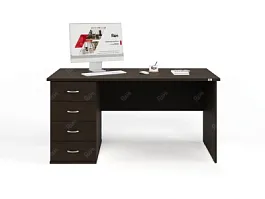 UNITY РС07-15 L ВЕНГЕ Стол однотумбовый 1500х700х750 - Фото предпросмотра