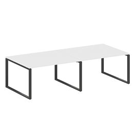 Metal System Перег. стол (2 столешницы) на О-образном м/к БО.ПРГ-2.3 Белый/Антрацит металл 2800*1235*750 - Фото предпросмотра