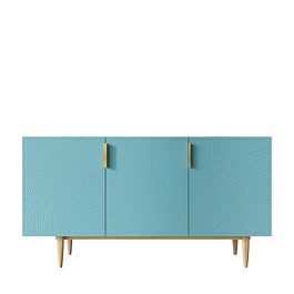 Комод с тремя дверками Line LN02/GR1/blue - Фото предпросмотра