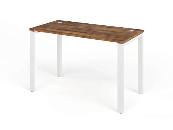 TANDEM RTD060-MK-120-SH Стол прямой на металлокаркасе ун-й 1200х600х750 Таксония шоколадная/Белый - Вид 1