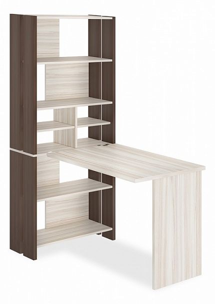 Стол компьютерный Домино Лайт СТЛ-ОВХ+С100Прям без тумбы Карамель/Шамони - Вид 1