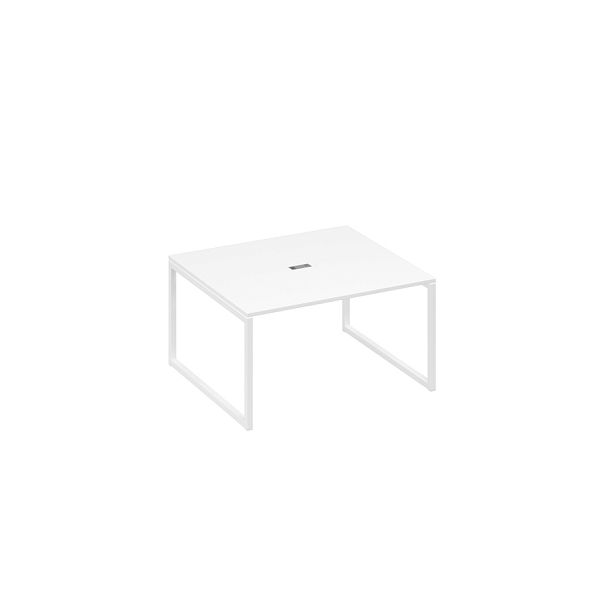 Стол 140 для переговоров каркас QUATTRO A4 А4 Б4 132 БП белый премиум / металлокаркас белый - Вид 1