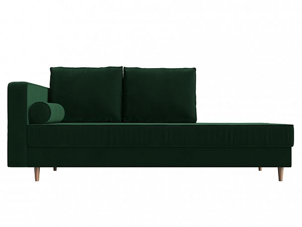 Кушетка Прайм левый (полностью велюр зеленый) - Вид 2
