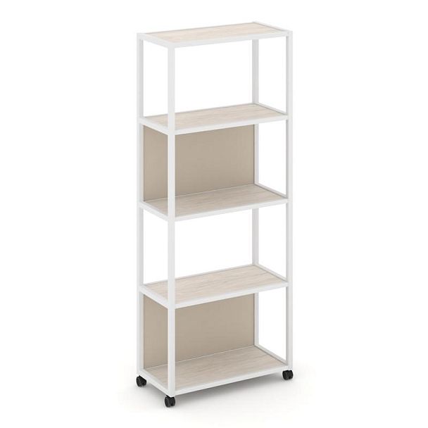 Shelf Mobile Стеллаж 5 уровней 1 секция VR.LT-STK-502.10 Денвер Светлый/Металл Белый/W-04 1000*400*2000 - Вид 1
