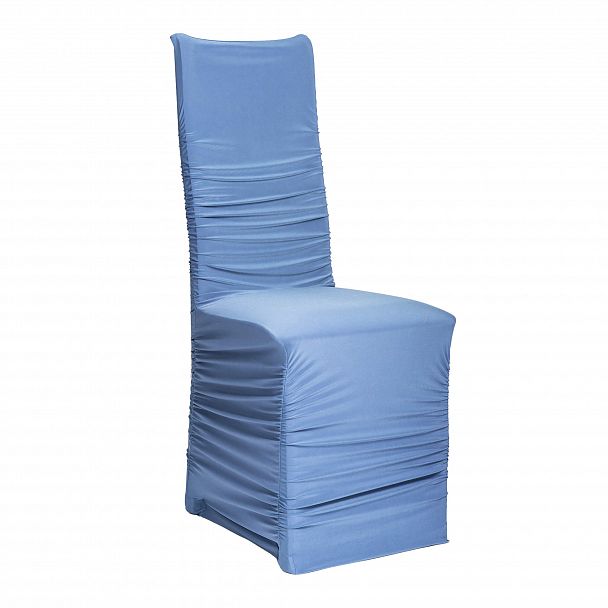 Чехол 02 с прямой спинкой, серо-голубой - Вид 4