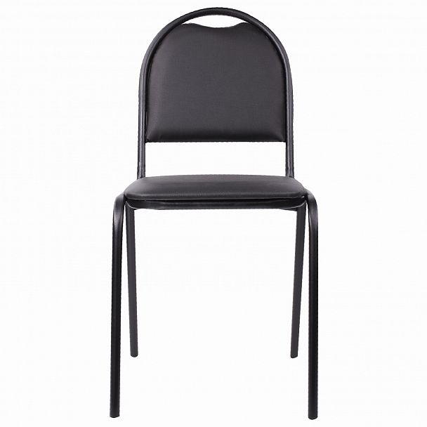 Стул для посетителей РС00Л, черный каркас, кожзам черный - Вид 3